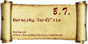 Bereczky Terézia névjegykártya