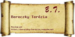 Bereczky Terézia névjegykártya