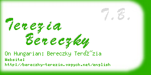 terezia bereczky business card